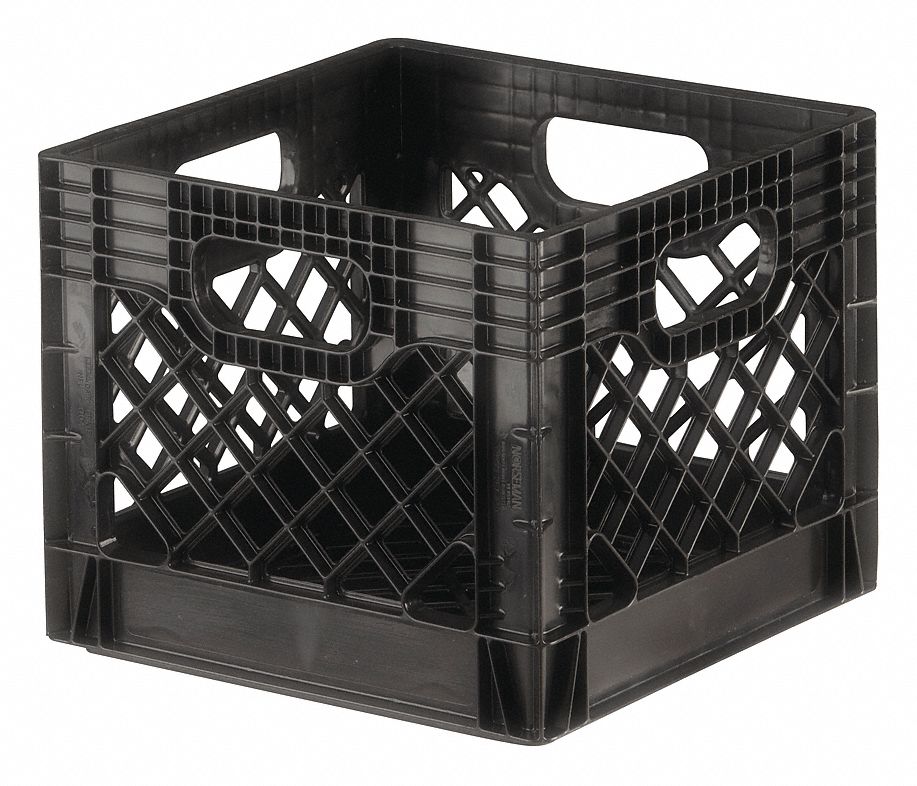 Dairy Crate,131/8inL,131/8inW,11 In. H NPL004 BLACK eBay