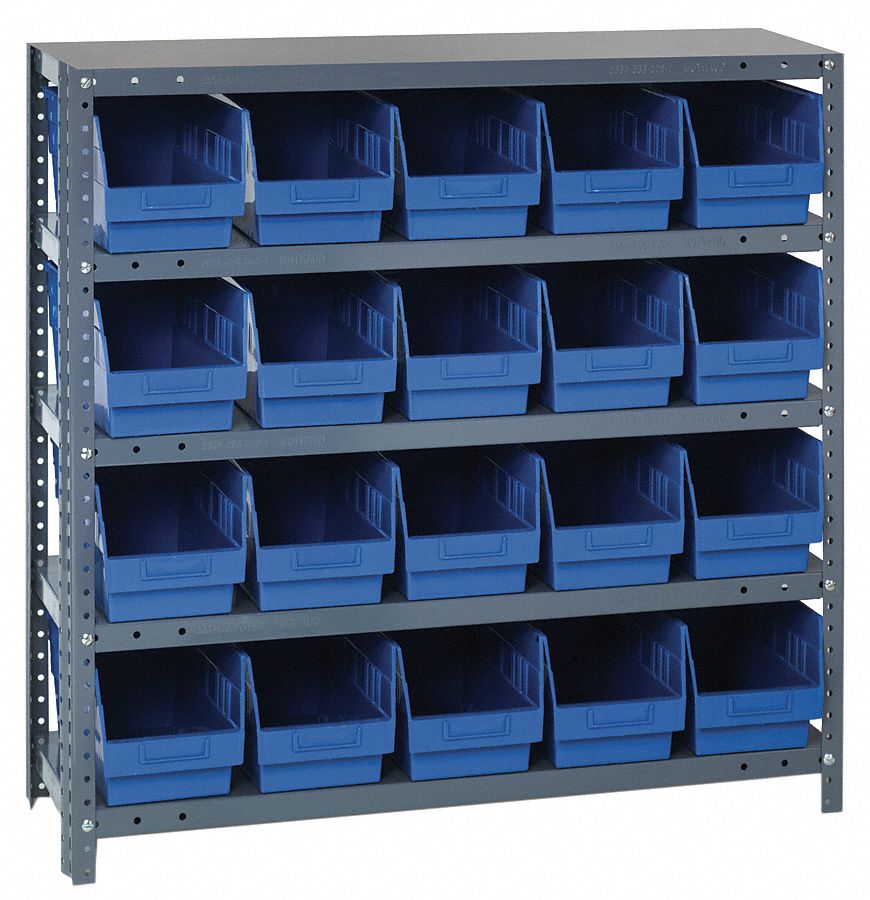 QUANTUM STORAGE SYSTEMS, 36 in x 12 in x 39 in, 1 Sided, Bin Shelving