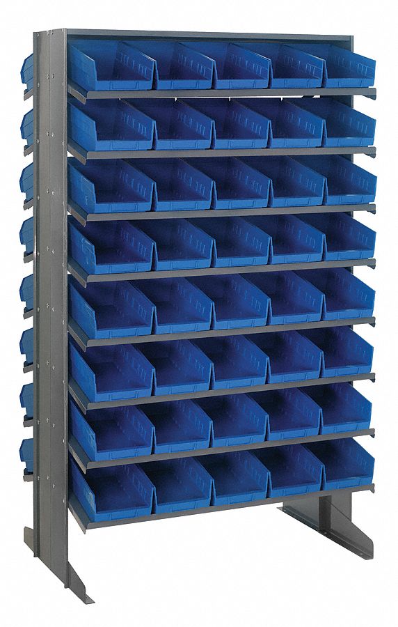 QUANTUM STORAGE SYSTEMS Steel Pick Rack with 80 Bins, 36 inW x 24 inD x