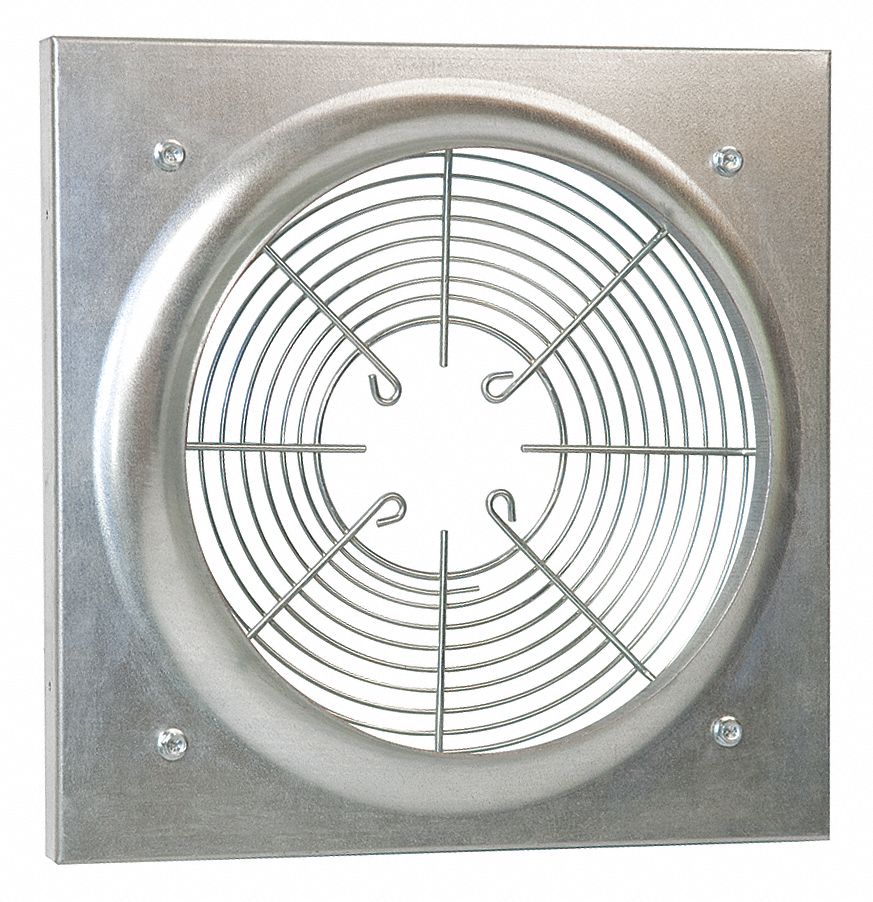 DAYTON 14" Galvanized Steel Exhaust Fan Venturi Frame, 18"H x 18"W x 8