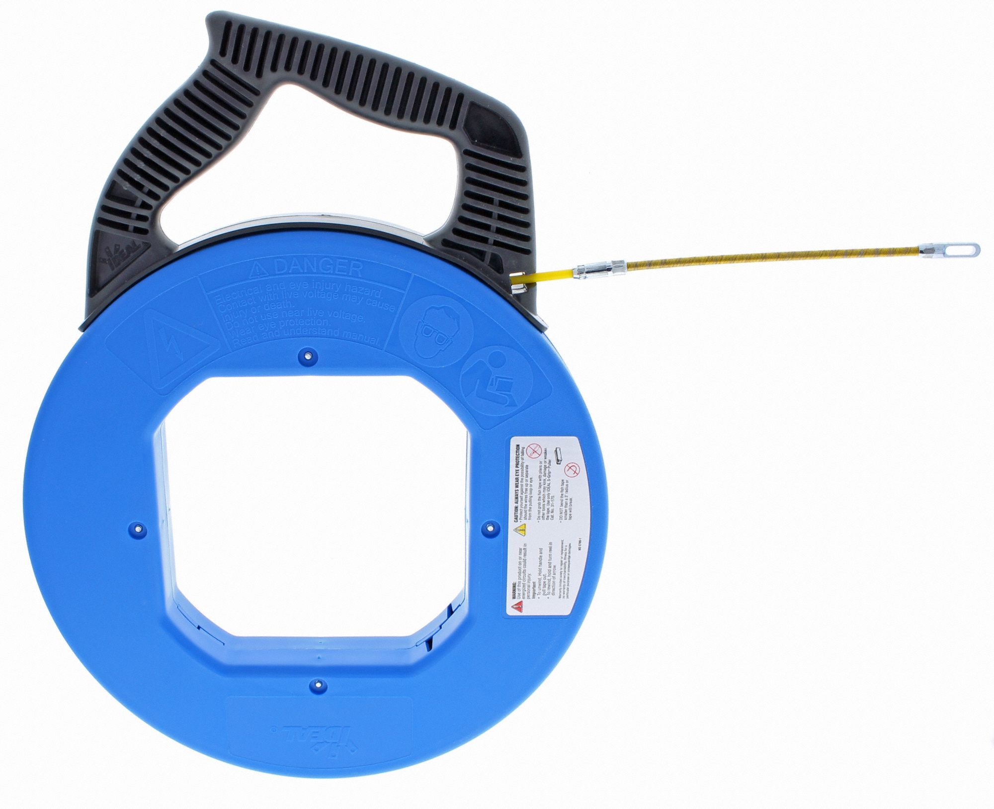 IDEAL 100 ft Fish Tape, Fiberglass, 3/16" Tape Size, Round Tape Profile