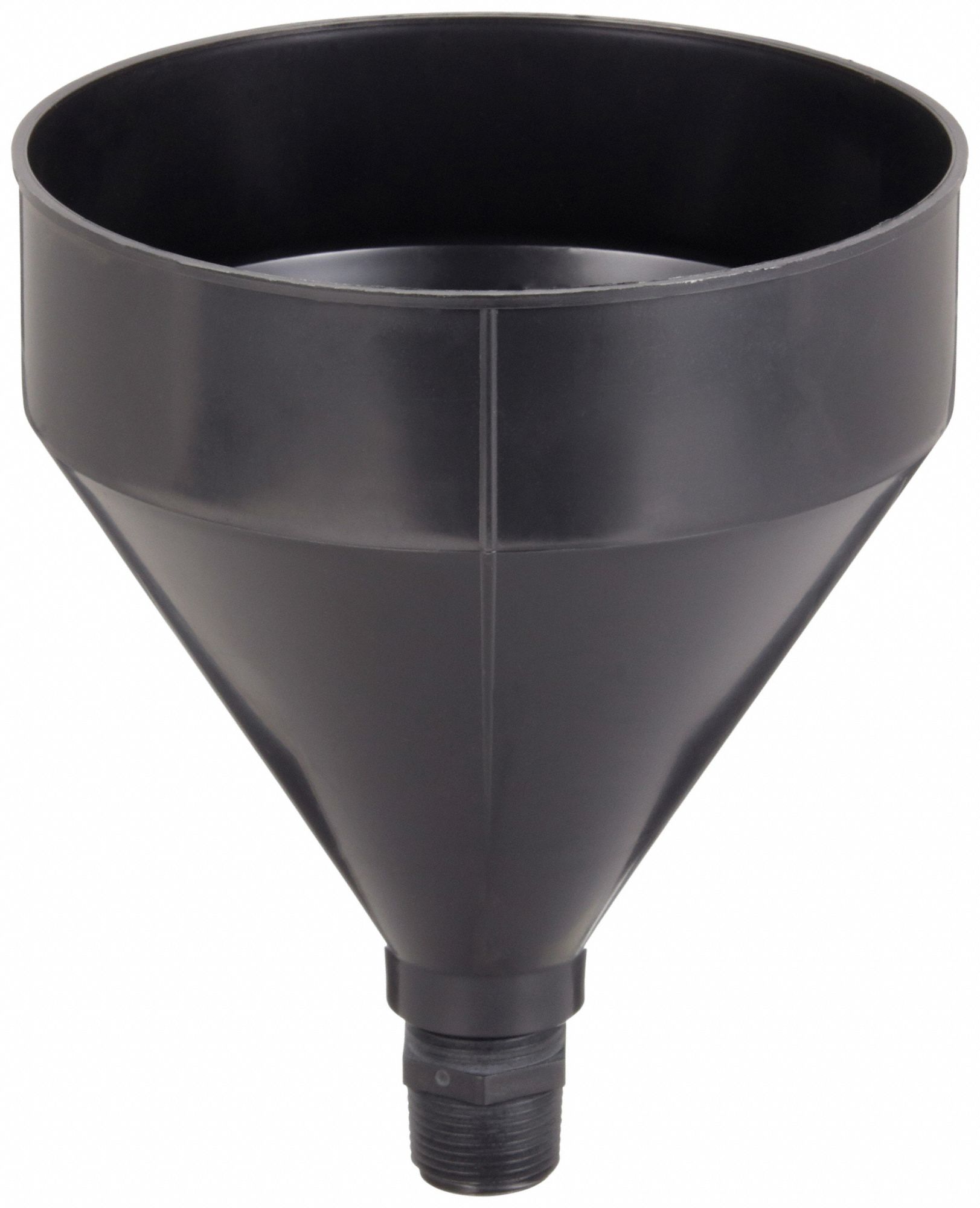 FUNNEL KING, No Lid, Black, Drum Funnel 10G57532410 Grainger