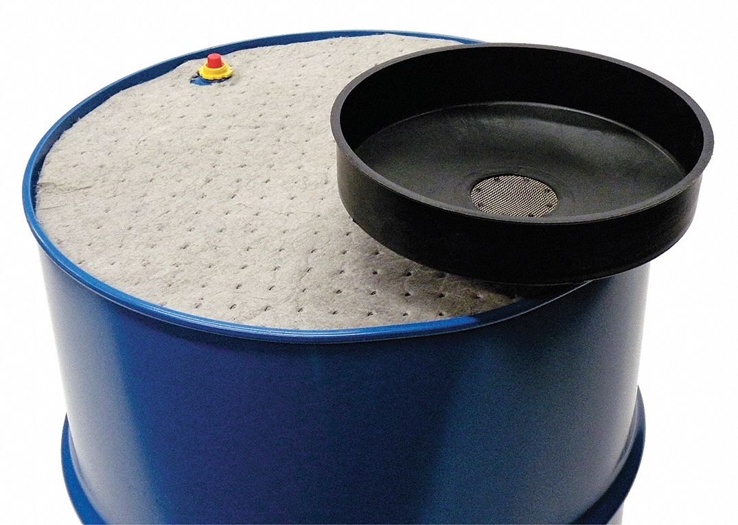 FUNNEL KING Drum Funnel, Polypropylene, 4 qt Total Capacity, 4 3/8 in