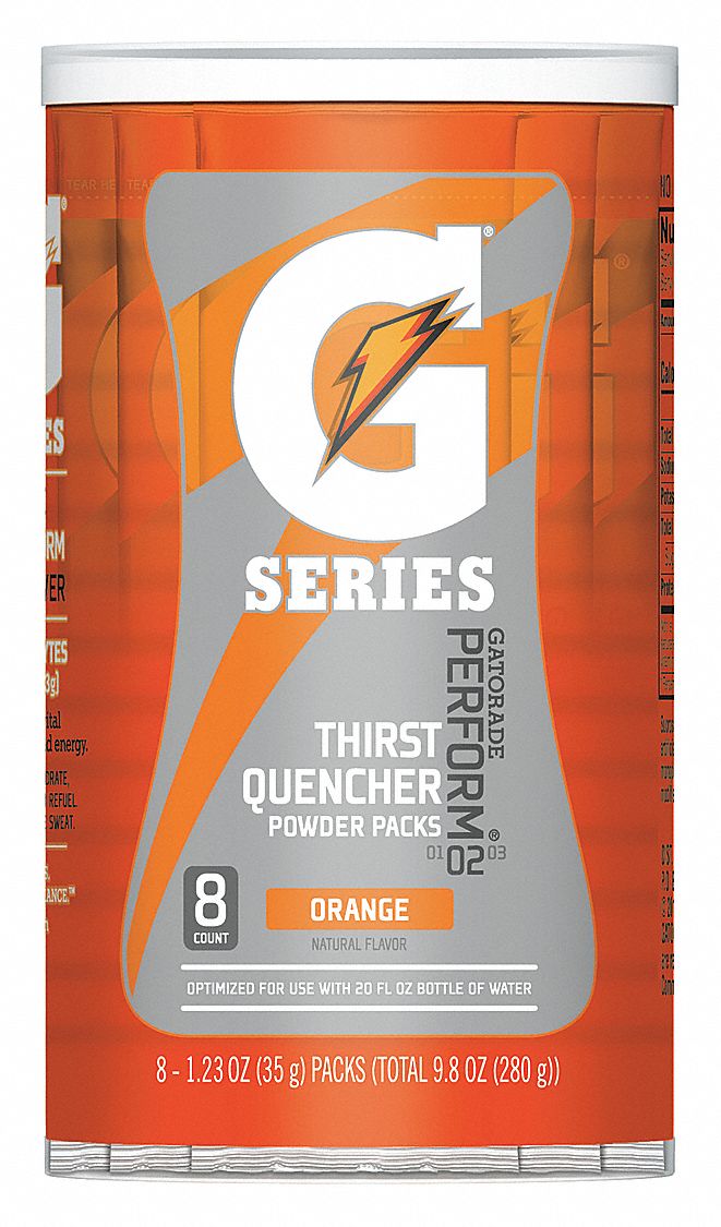 GATORADE Sports Drink Mix, Powder Concentrate, Regular, 8 Package