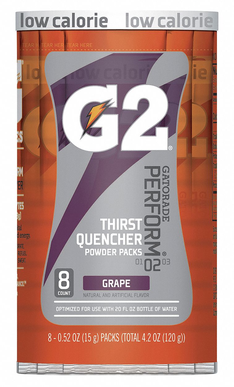 GATORADE Sports Drink Mix, Powder Concentrate, Low Calorie, 8 Package