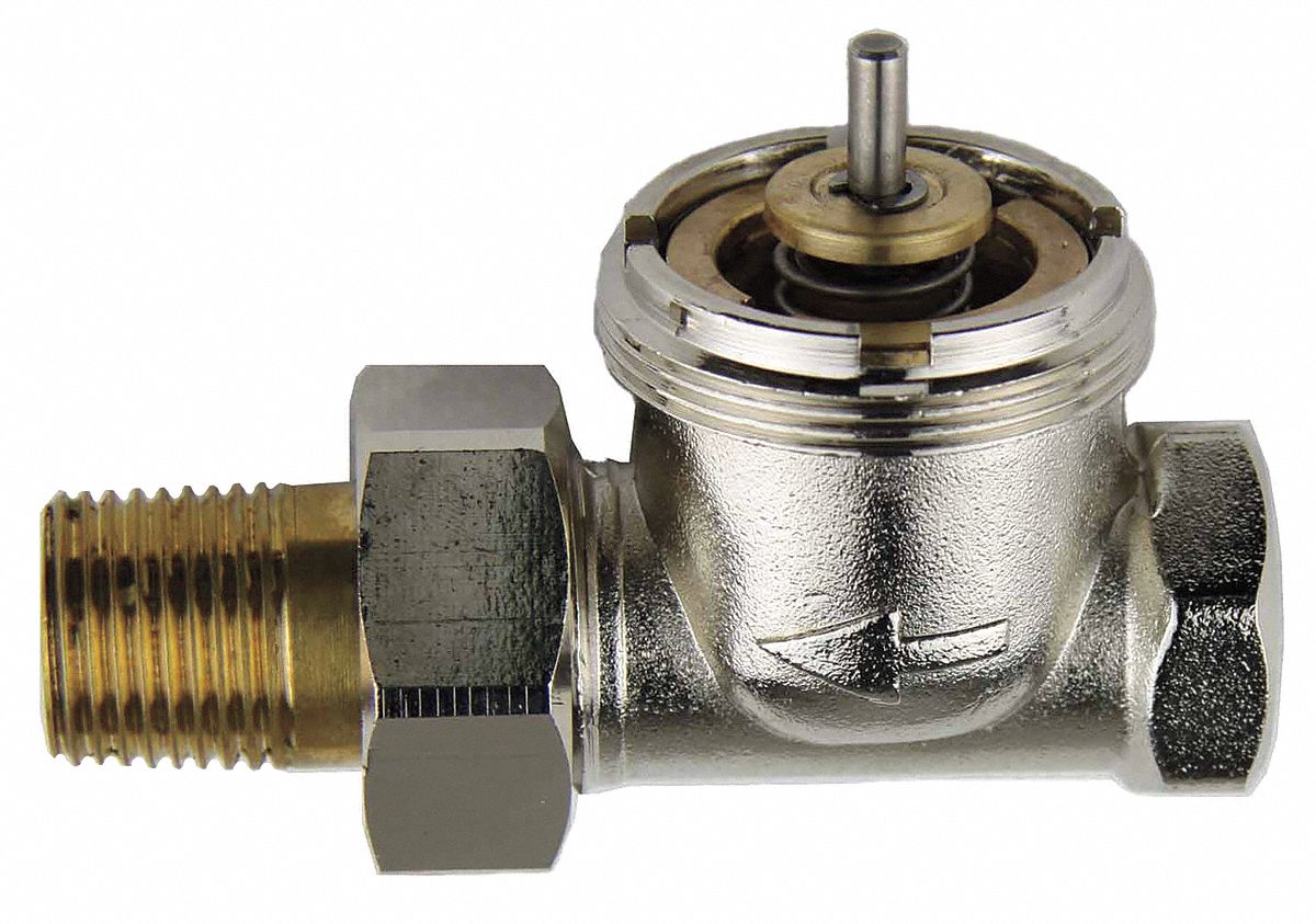GRAINGER APPROVED Thermostatic Radiator Valve, Brass H583, 1 in FPT