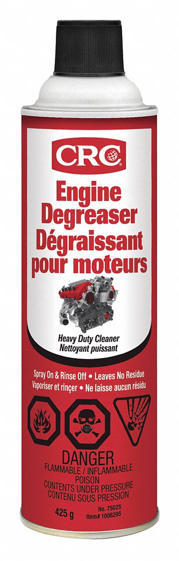 CRC CLEANER AND DEGREASER, ENGINE, AEROSOL, 0.8667, 121 ° C, 115 ° F