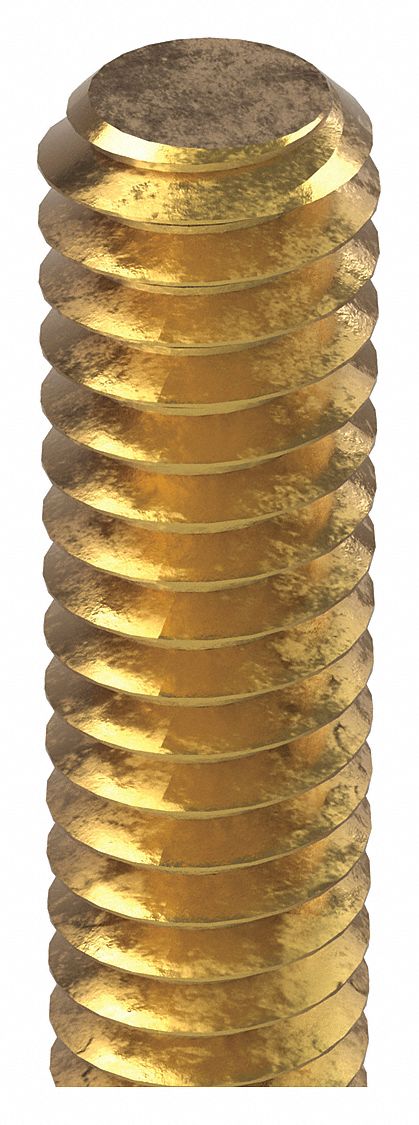 5/16"-18 Thread Size, Brass, Fully Threaded Rod - 10P745|BR.51601803.PL
