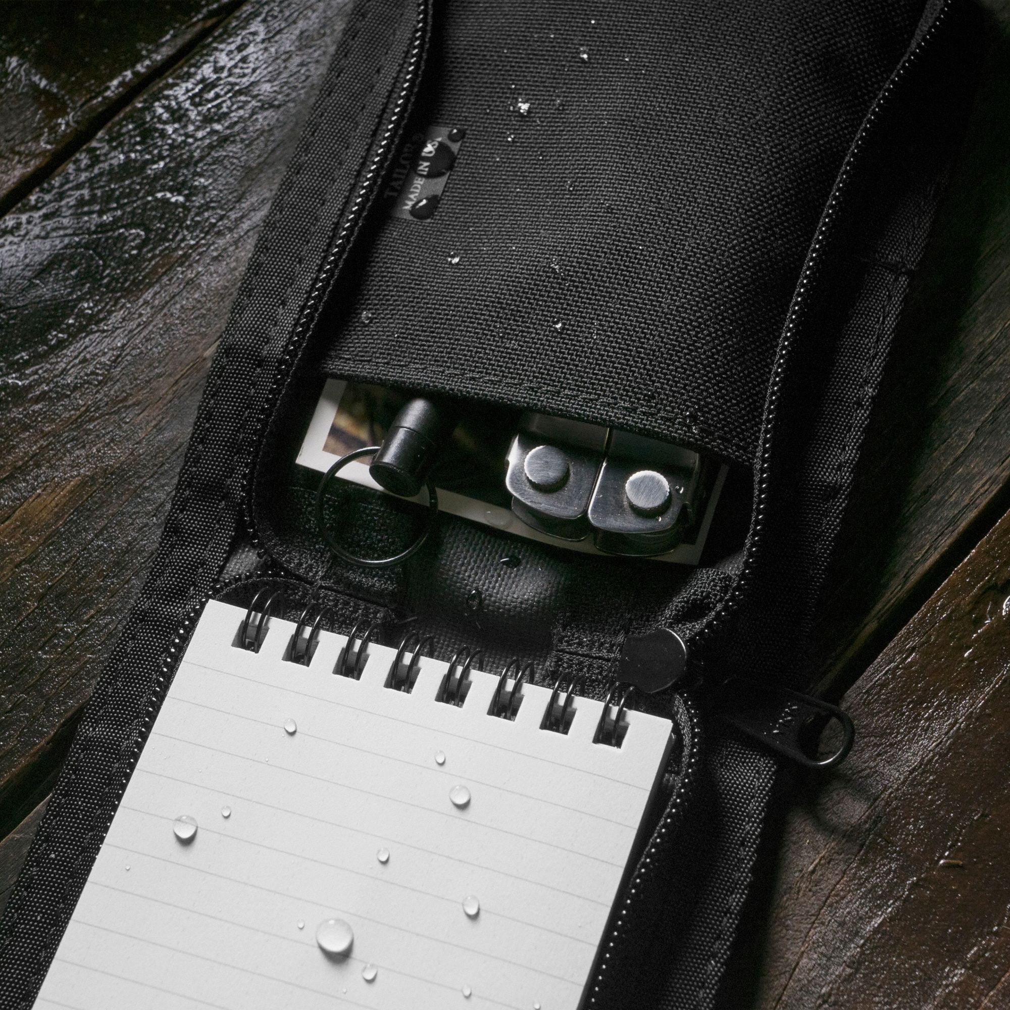 RITE IN THE RAIN Notebook Cover Cordura, Black, 3 in x 5 in Sheet Size