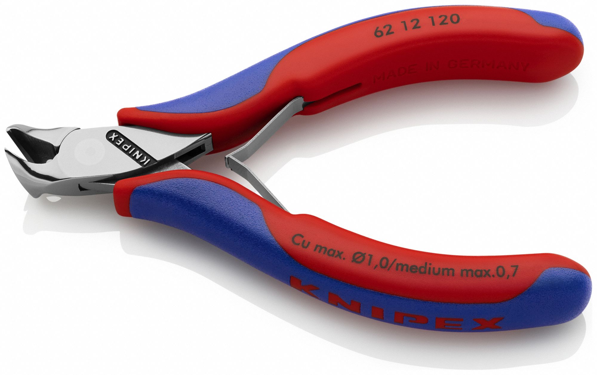 KNIPEX End Cutting Nippers, 4 3/4 in Overall Length, 10 mm Jaw Length