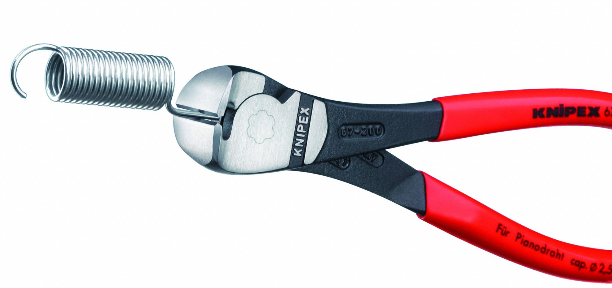 KNIPEX End Cutting Nippers, 8 in Overall Length, 2 in Jaw Width
