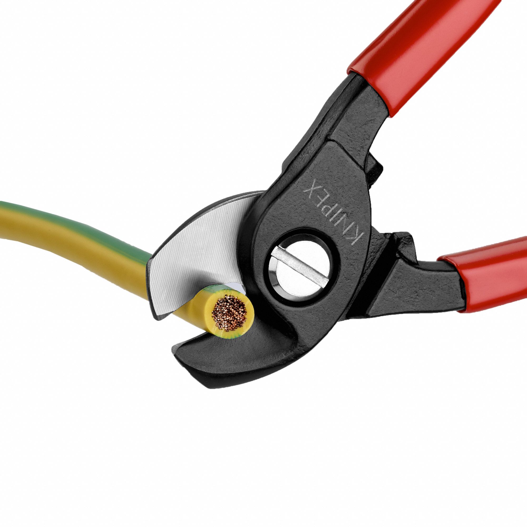 KNIPEX Cable Shears, Plastic, 6 1/2 in Overall Length, Shear Cutting