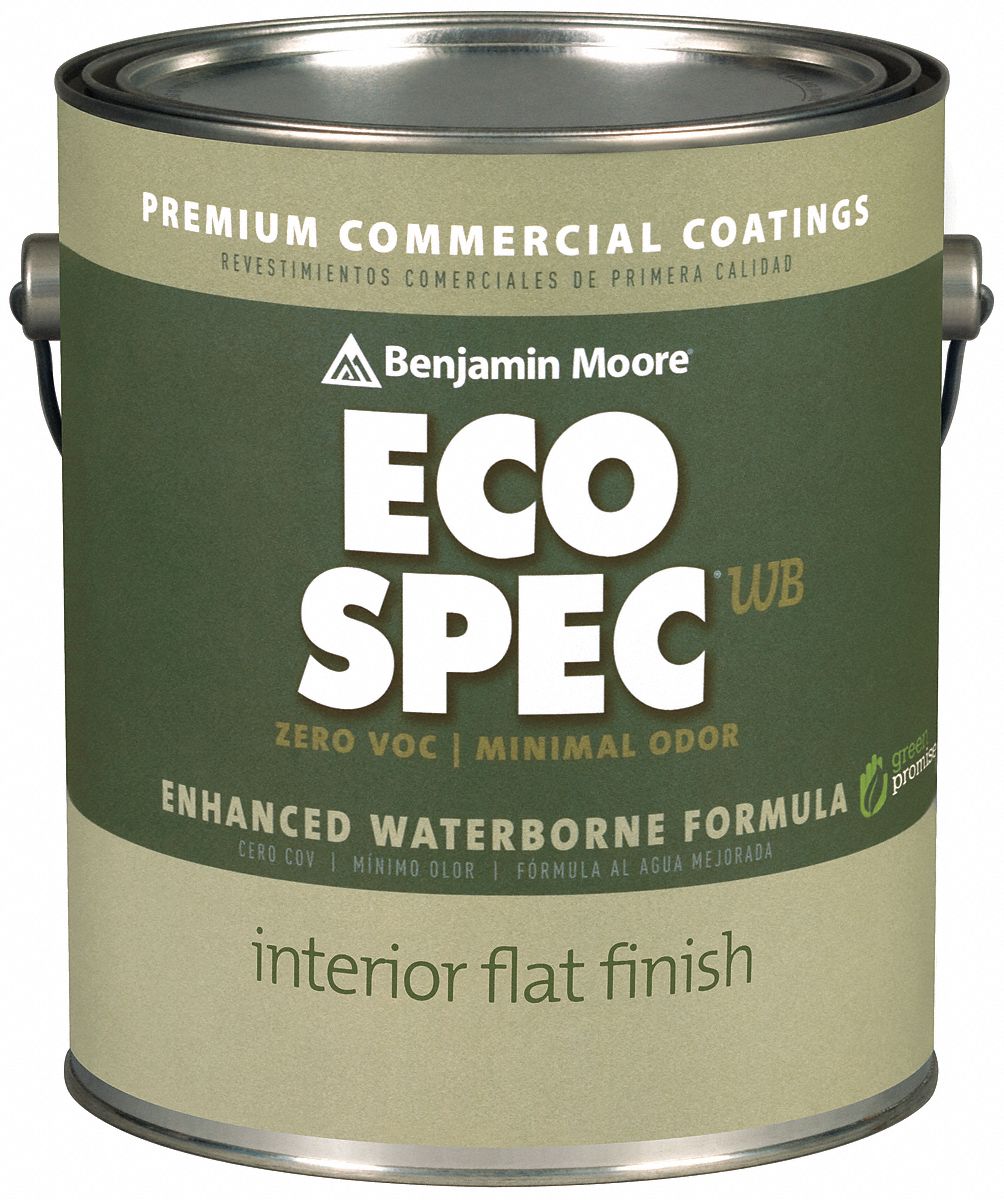 BENJAMIN MOORE Flat Interior Paint, Bone White, 1 gal 10U393