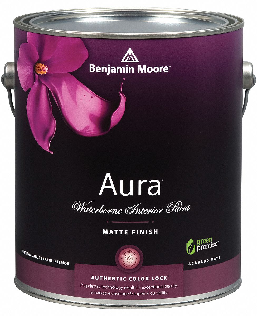 BENJAMIN MOORE Matte Interior Paint, Bone White, 5 gal 10U415