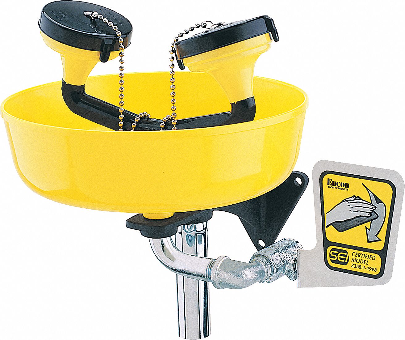 ENCON EYE/FACE WASH YW BOWL WALL BRKT Emergency Eye Wash Stations