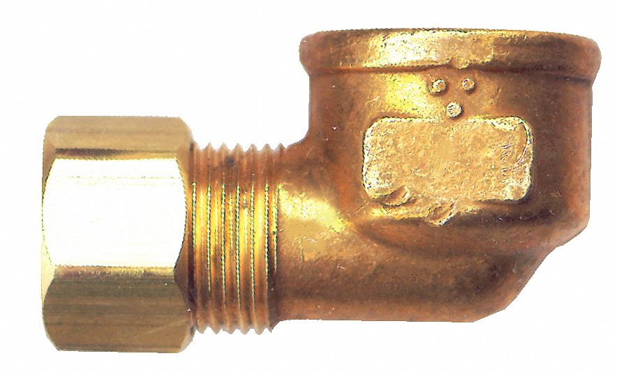 FAIRVIEW FITTING COMPR 90 ELBOWFPIPE 1/41/8 IN Brass Pipe Fittings