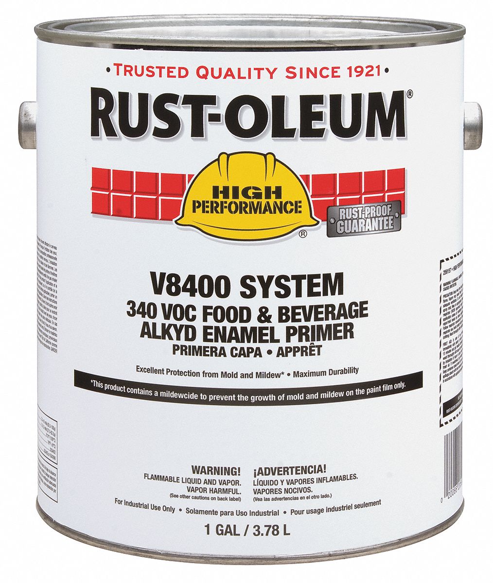 RUSTOLEUM Primer Exterior/Interior, White, Metal, Interior/Exterior Primer, Solvent, Flat