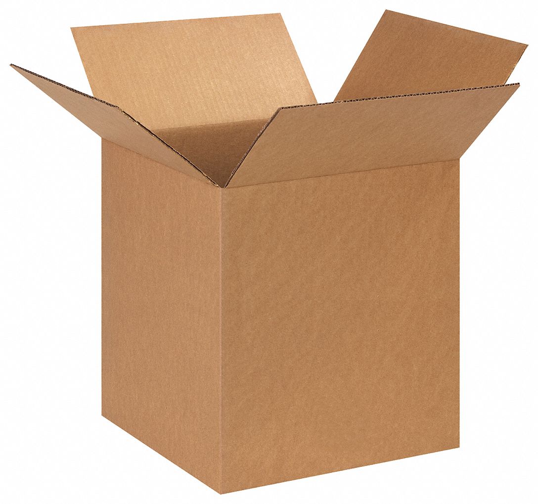 GRAINGER APPROVED Shipping Box, Single Wall, 13x13x15 in Inside LxWxH