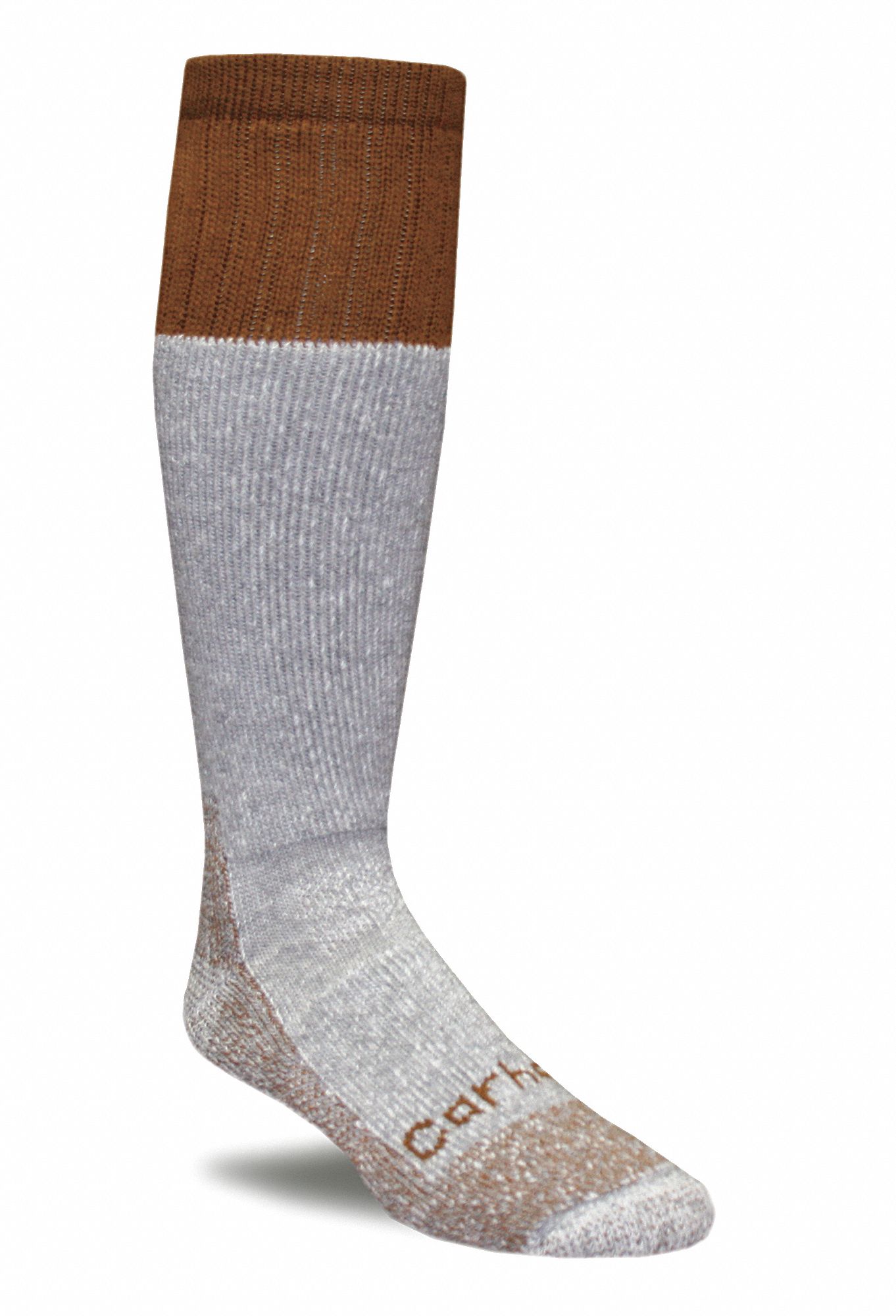CARHARTT Men's MidCalf Outdoor Socks, Brown, 1 PR 11C589A66 BRNLG