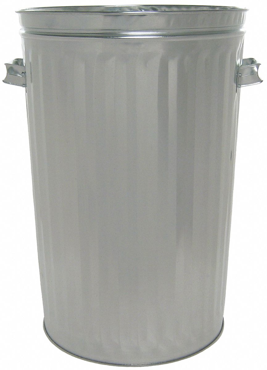 GREAT WEST METAL CAN GARBAGE W/LID 161/2GAL Trash Cans GRW12143