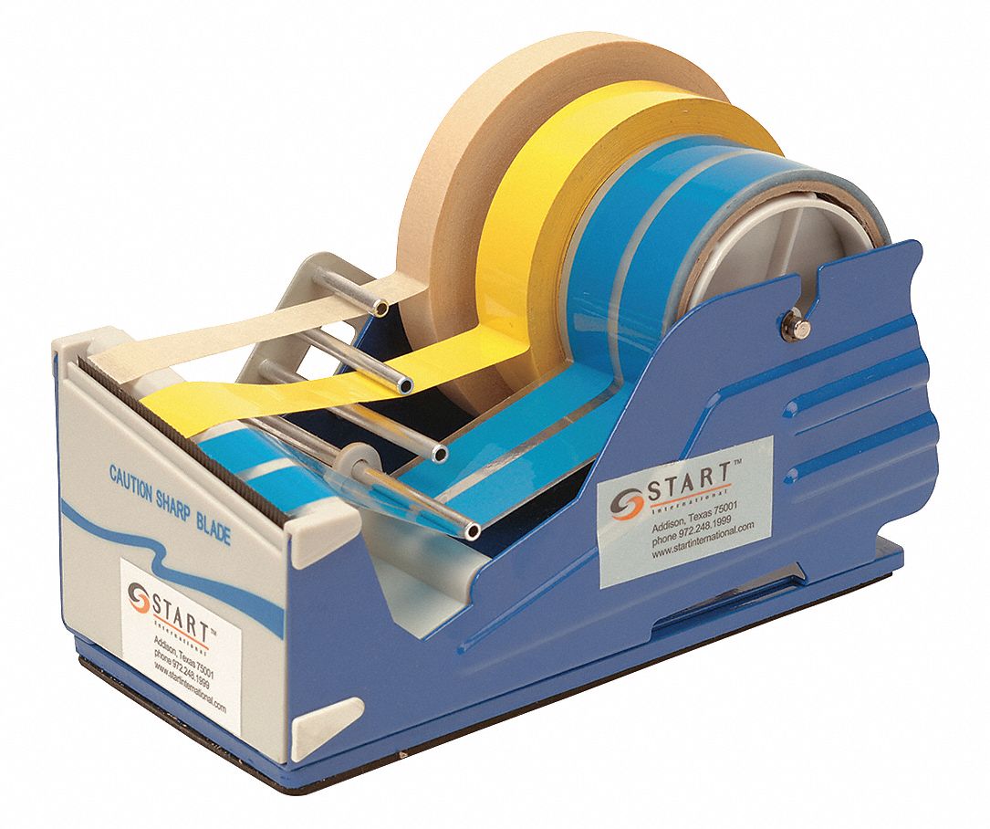 START INTERNATIONAL Multi Roll Tape Dispenser, Steel and Plastic, Blue