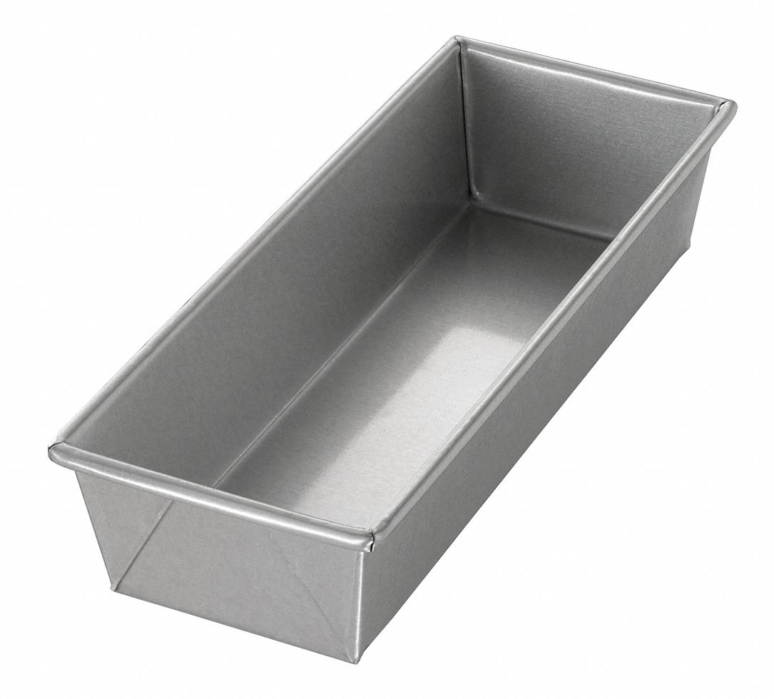 CHICAGO METALLIC Bread Pans, 12 1/4 in W x 4 1/2 in L x 2 3/4 in D, Glazed Aluminized Steel
