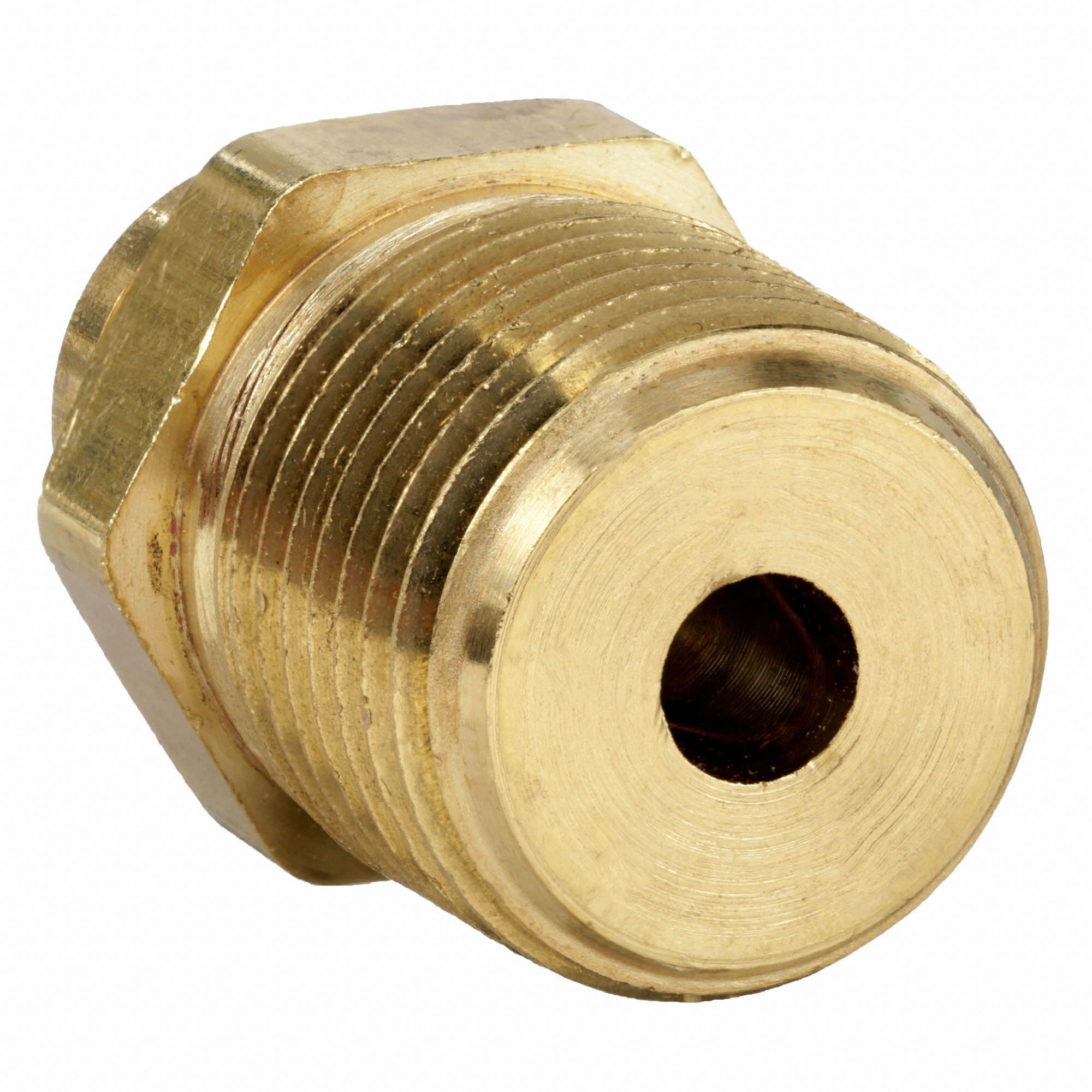 PARKER Male Connector Brass, PushtoConnect x MNPT, For 3/8 in Tube