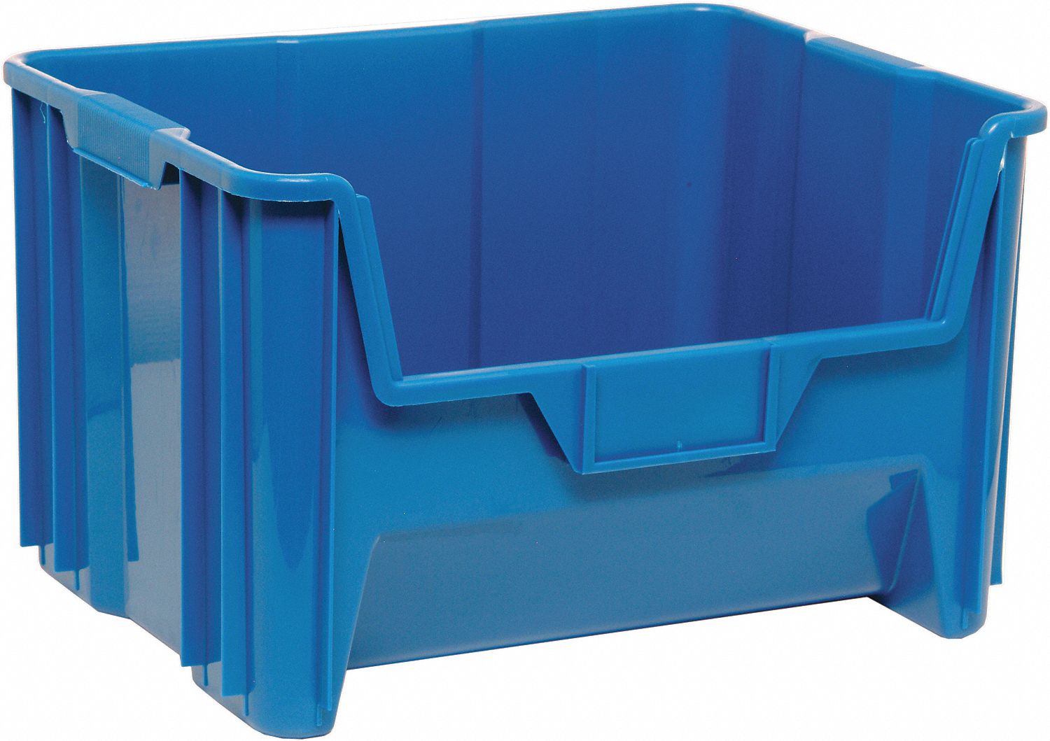 QUANTUM STORAGE SYSTEMS Hopper Bin, Blue, 12 7/16 inH x 15 1/4 inL x 19