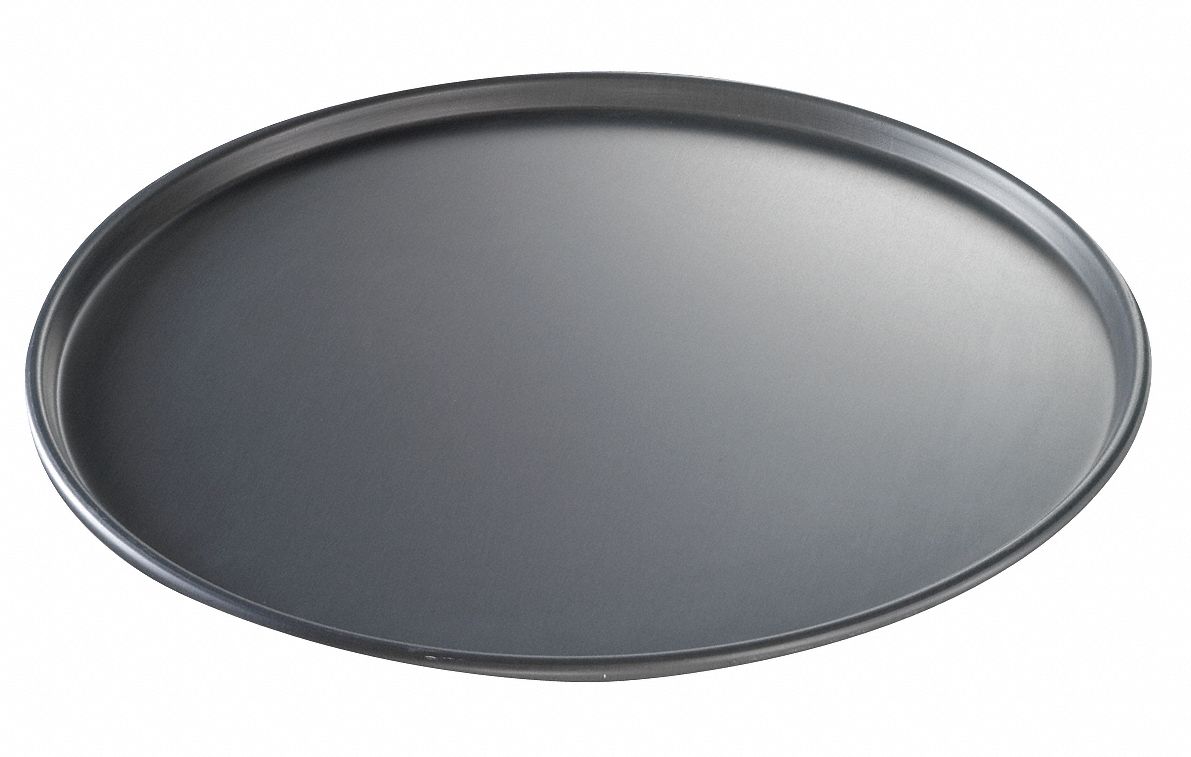 CHICAGO METALLIC Pizza Pans and Stones, 16 in dia x 1/2 in D, Hard Coat Anodized Aluminum