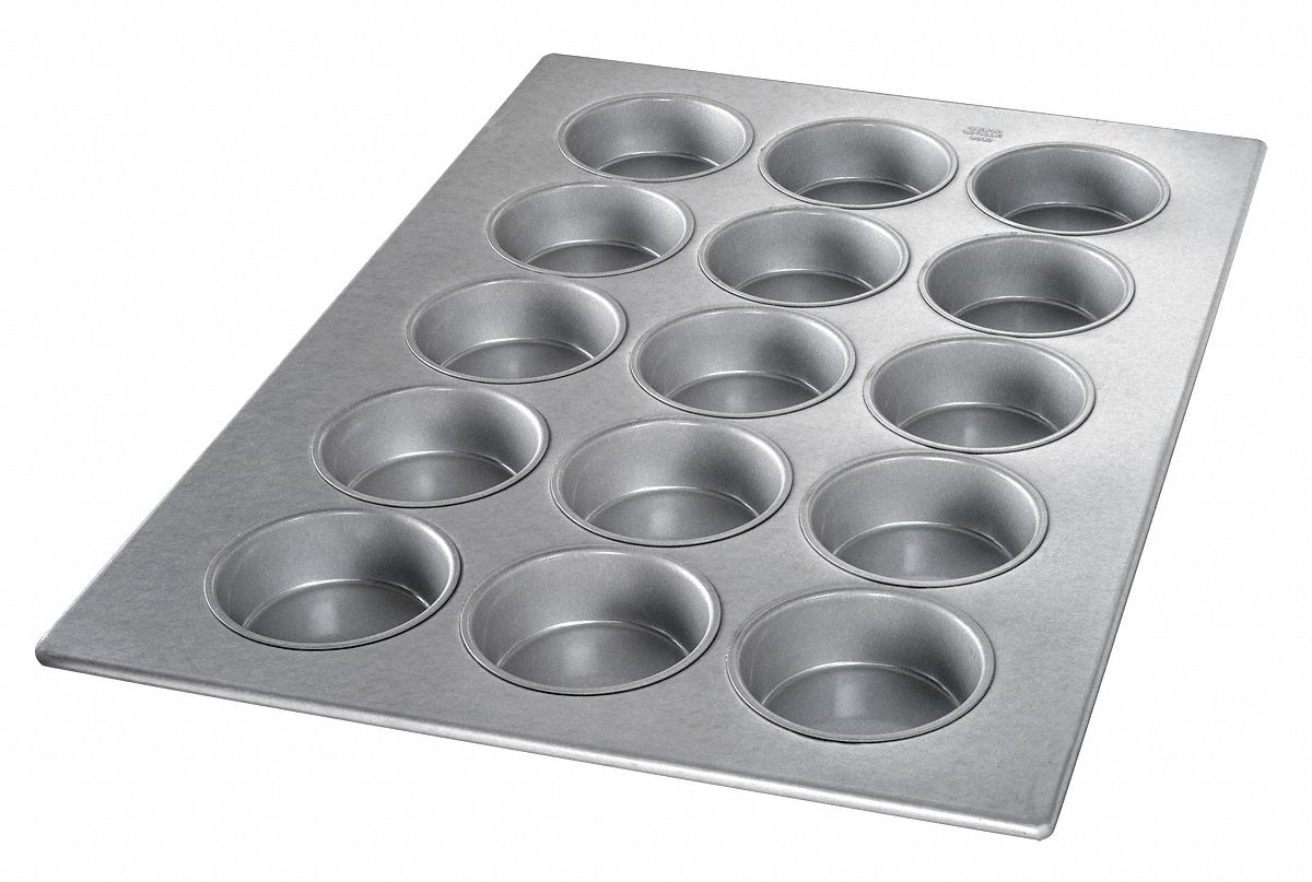 CHICAGO METALLIC, Aluminized Steel, 15 Slots, Mini Cake Muffin Pan
