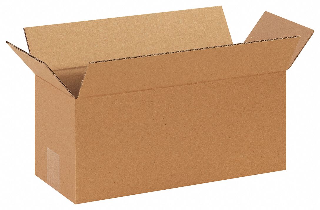 GRAINGER APPROVED Shipping Box, Long, Single Wall, 14x6x6 in Inside