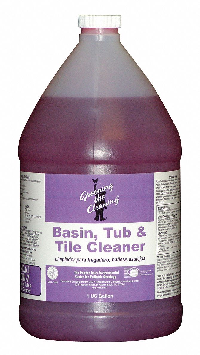 GREENING THE CLEANING Bathroom Cleaner, 1 gal Container Size, Jug
