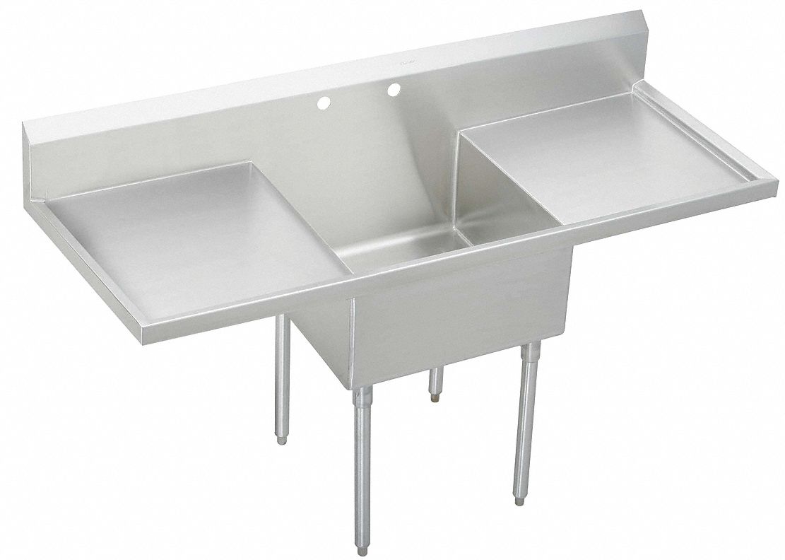 Elkay, 36 in Work Surface Ht, Scullery Sink 11U287WNSF8124LR2 Grainger