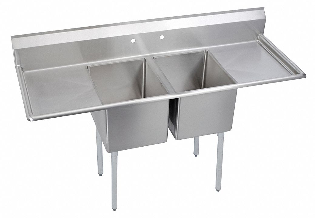 Elkay, 36 in Work Surface Ht, Economy Series Sink 11U316E2C16X202