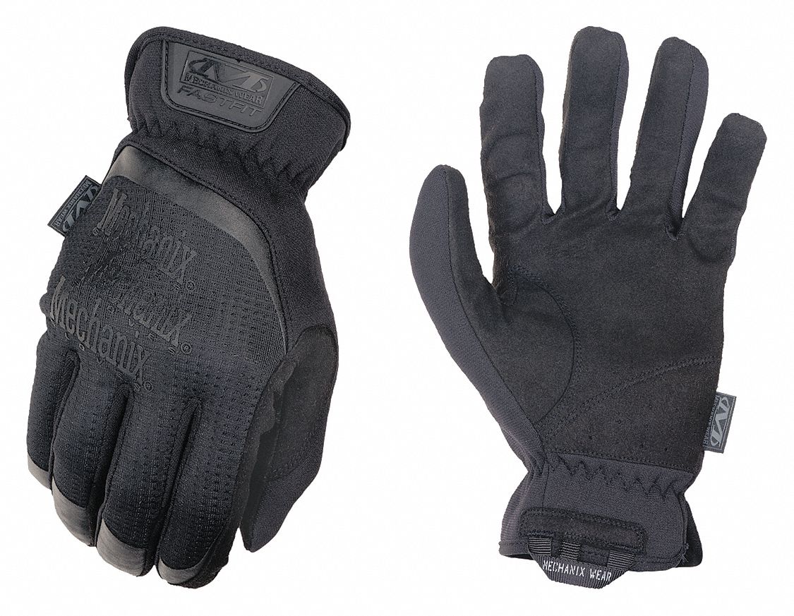 MECHANIX WEAR Tactical Glove, Synthetic Leather Palm Material, L, Black