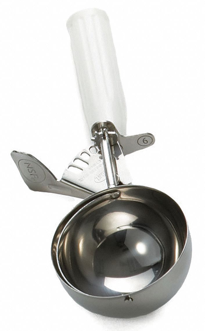 Disher, Size 6 Serving Utensil Capacity, Stainless Steel, Dishwasher