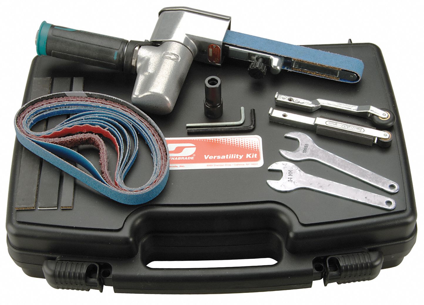 DYNABRADE 1/4 to 3/4 in W x 18 in L, 0.5 hp HP Industrial Air Belt