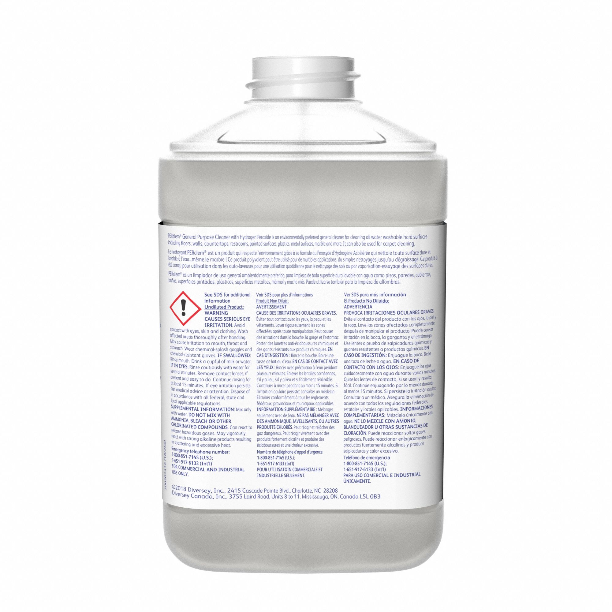 DIVERSEY All Purpose Cleaner PERdiem, 58, Fits JFill Dispenser Series