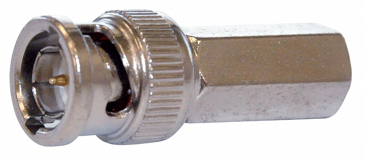 DOLPHIN COMPONENTS CORP Coaxial Connector, BNC Male, RG59/62, Silver