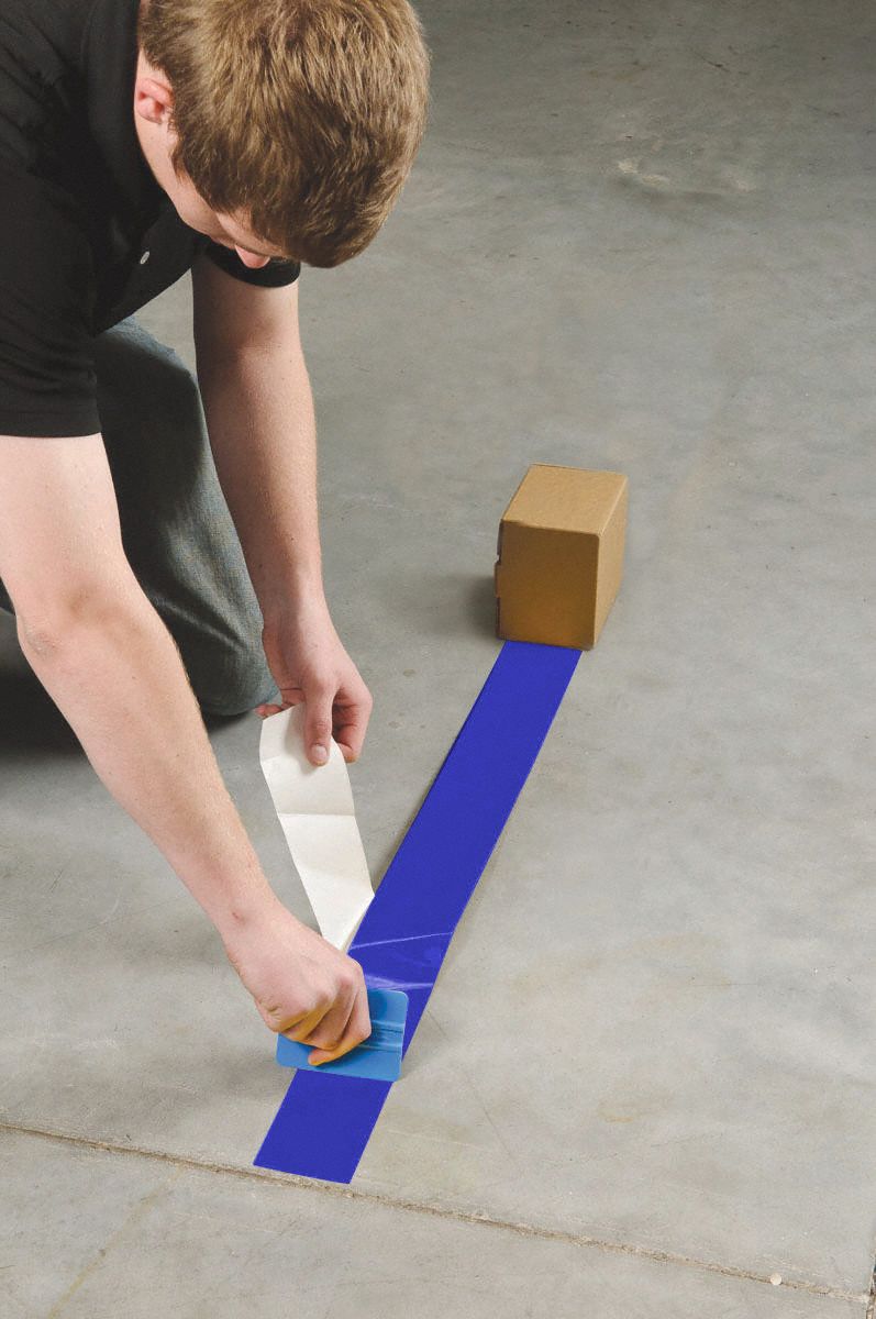 BRADY Floor Marking Tape Gen Purpose, Solid, Blue, 2 in x 100 ft, 8