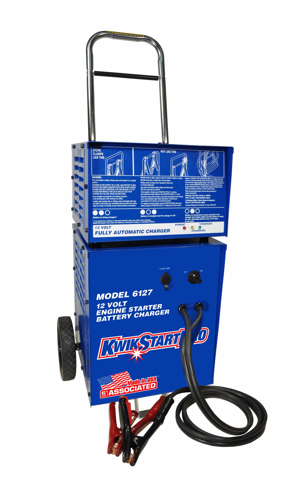 ASSOCIATED EQUIP, Charging, Auto, Battery Charger and Starter 11Z387