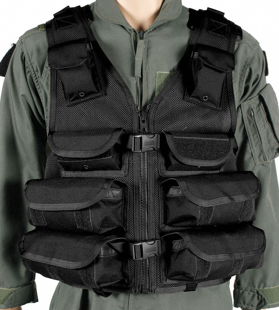 BLACKHAWK Omega Elite Vest Medic/Utility, Black, 11Z76130EV08 Grainger