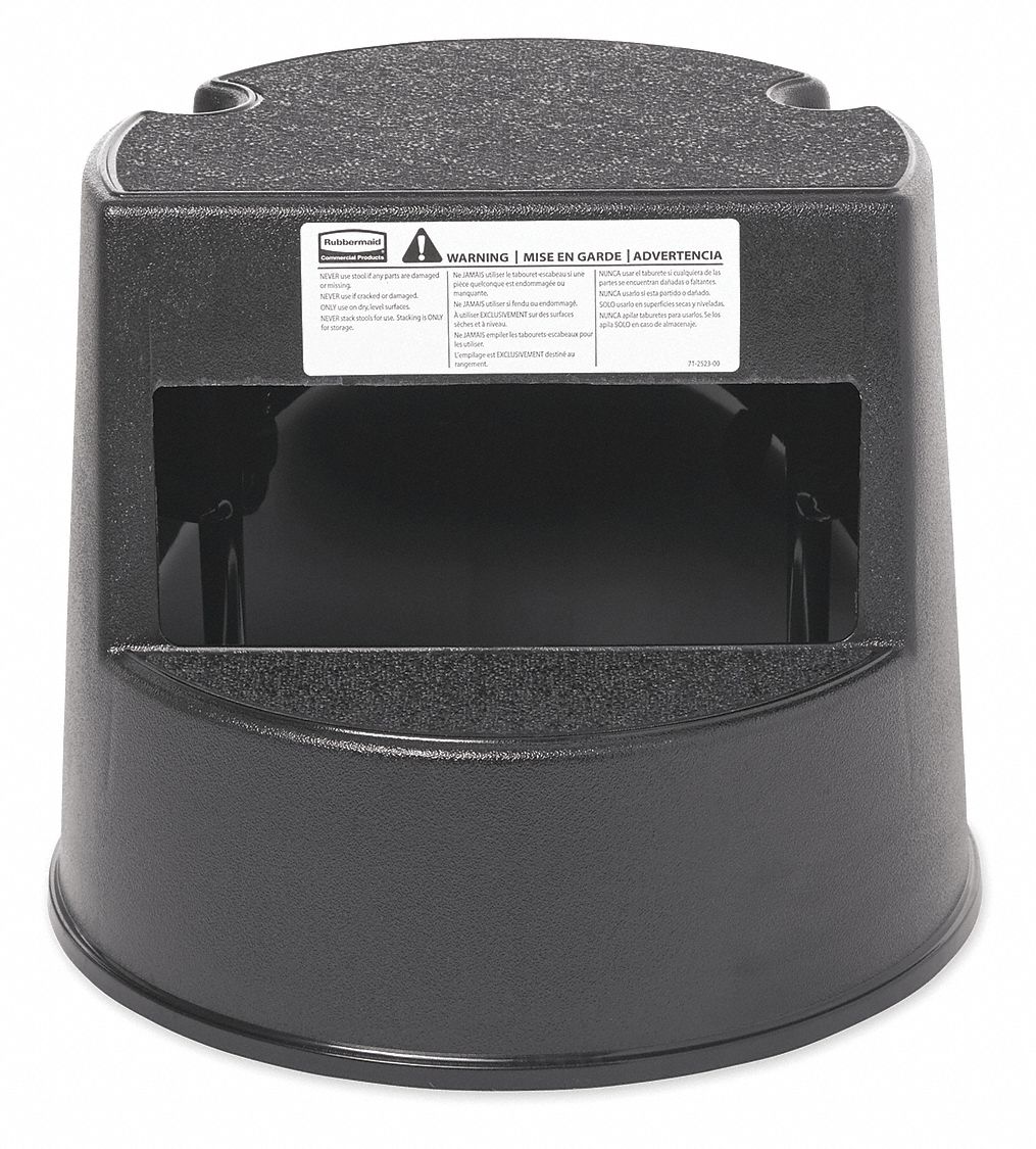 Step Stool,350 lb. Capacity,Plastic,Blk Grainger