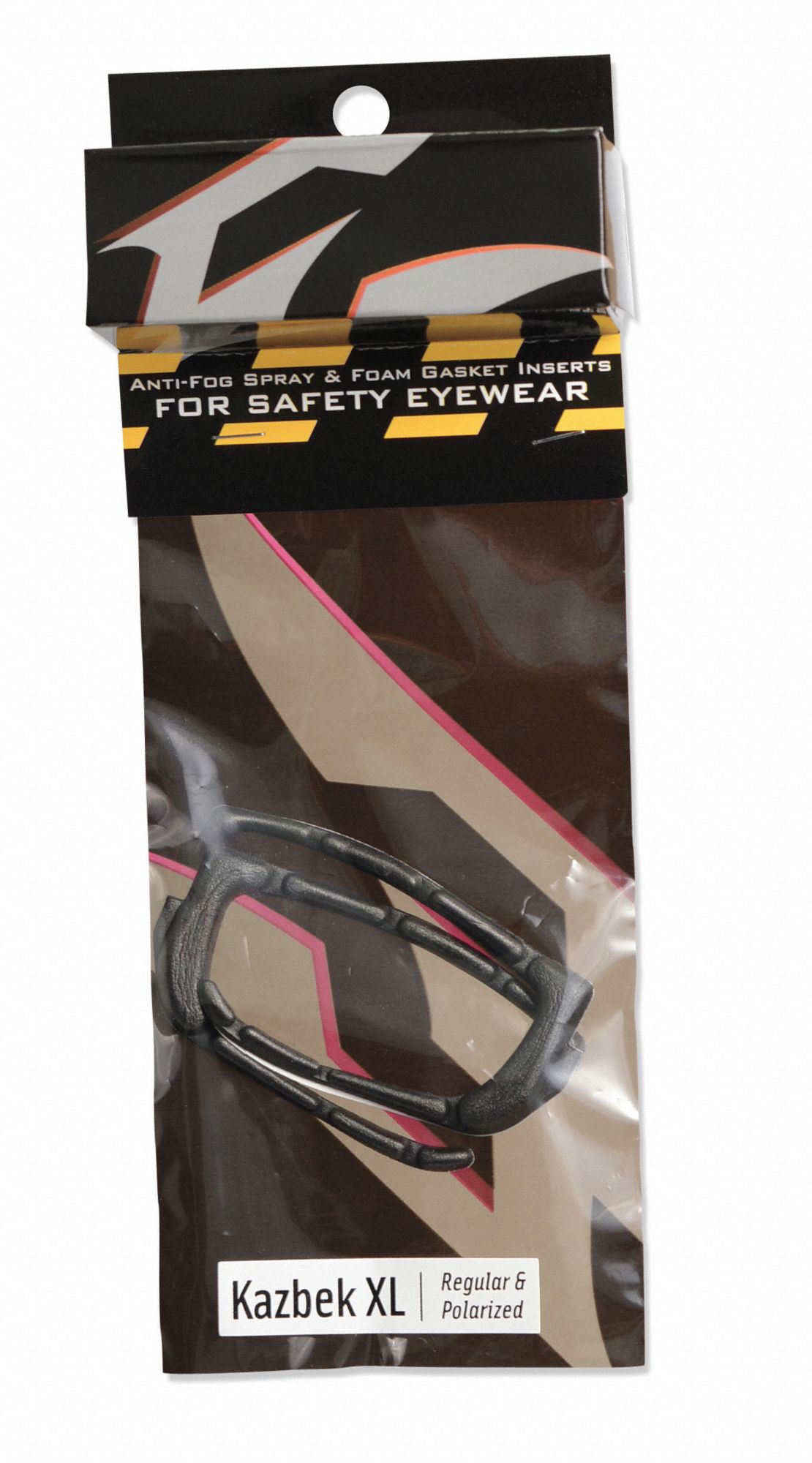 EDGE EYEWEAR Safety Glasses Foam Gasket Kit Kazbek XL, Black 12A769