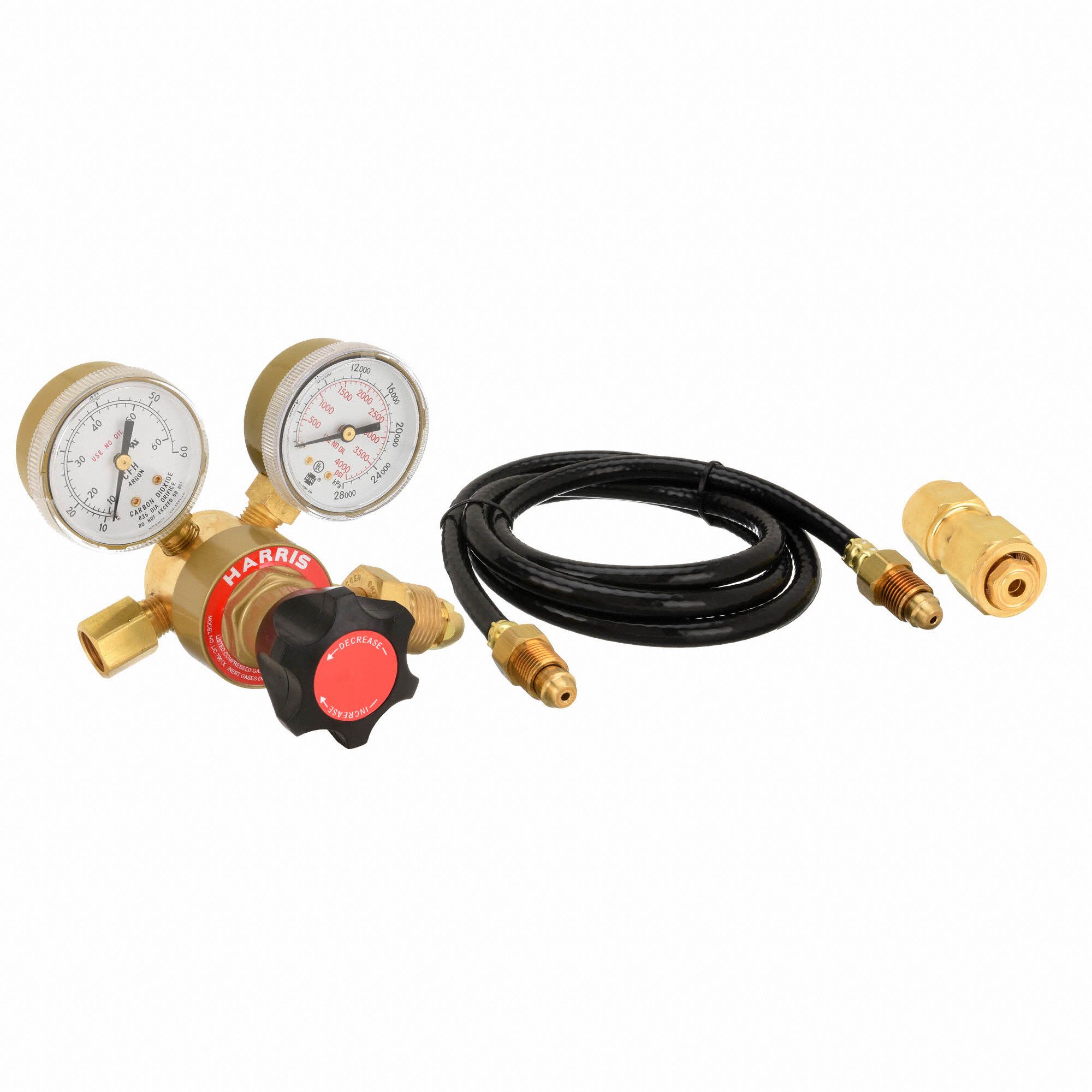 HARRIS Argon, Carbon Dioxide, Gas Regulator Kit, CGA580, Two Stage, 20
