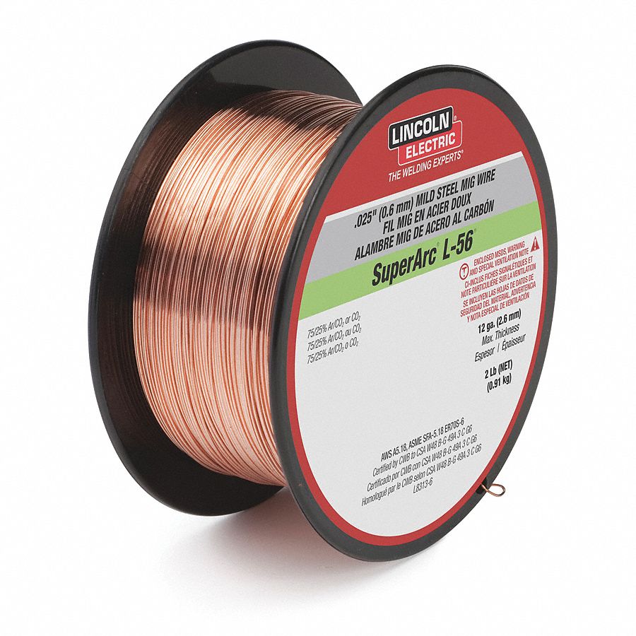 LINCOLN ELECTRIC 2 lb Carbon Steel Spool Mig Welding Wire with 0.035 in