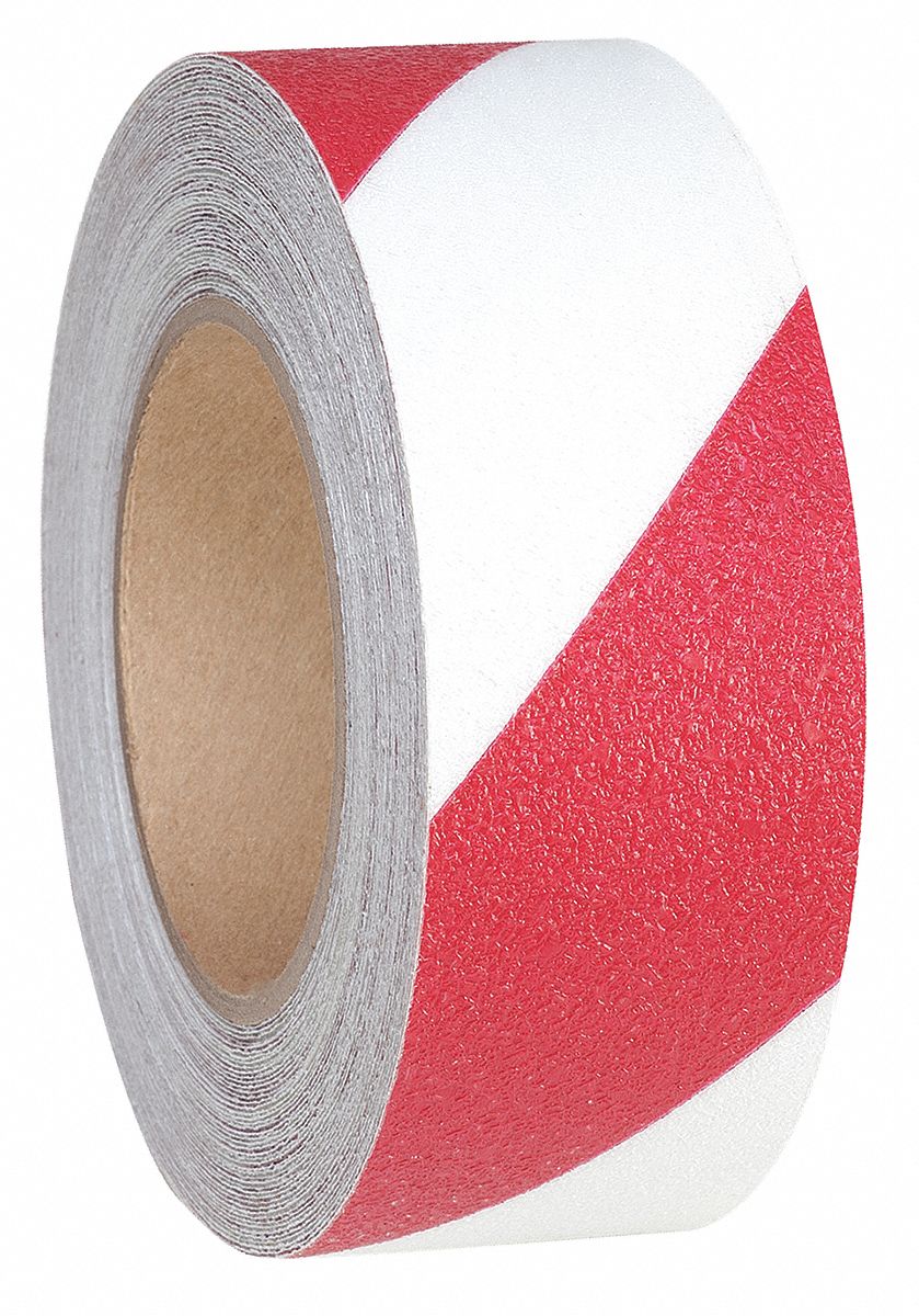 JESSUP MANUFACTURING Striped Red/White AntiSlip Tape, 2 in x 54.0 ft