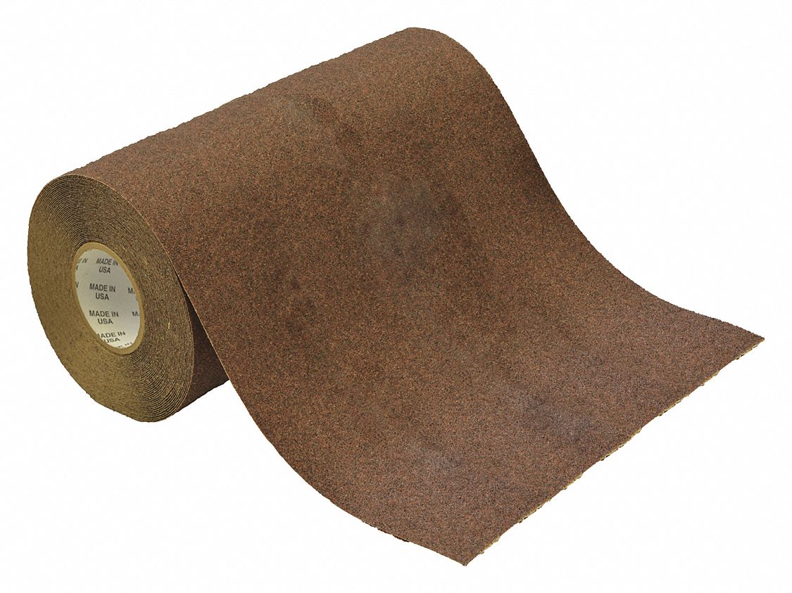 WOOSTER PRODUCTS Solid Brown AntiSlip Tape, 12 in x 60.0 ft, 36 Grit