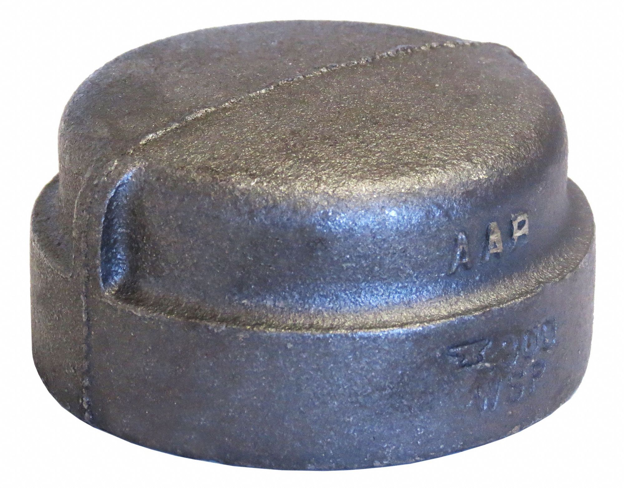 ANVIL Round Cap Malleable Iron, 3 in Pipe Size, Female NPT, Class 3000