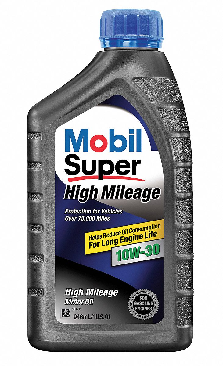 MOBIL Conventional Engine Oil, 1 qt Bottle, SAE Grade 10W30, Amber 12G348124456 Grainger
